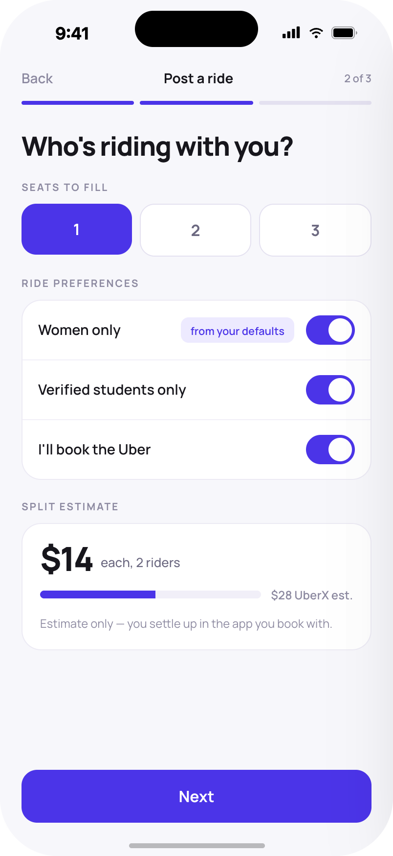 Create a ride