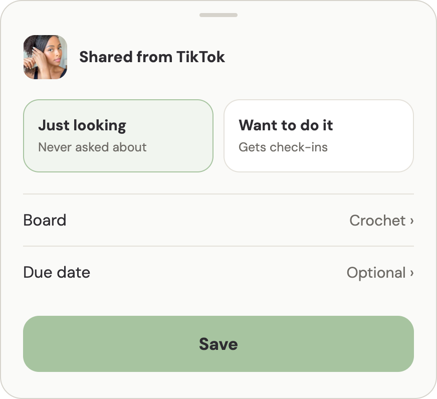 Save sheet: intent toggle